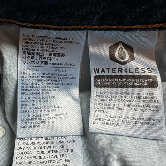 Levi's Premium Ribcage Straight Leg Denim Jeans Women’s Size 32 Dark Wash - Picture 13 of 16